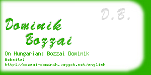 dominik bozzai business card